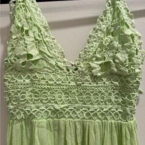 Rebellion Light Green Lace Top Dress